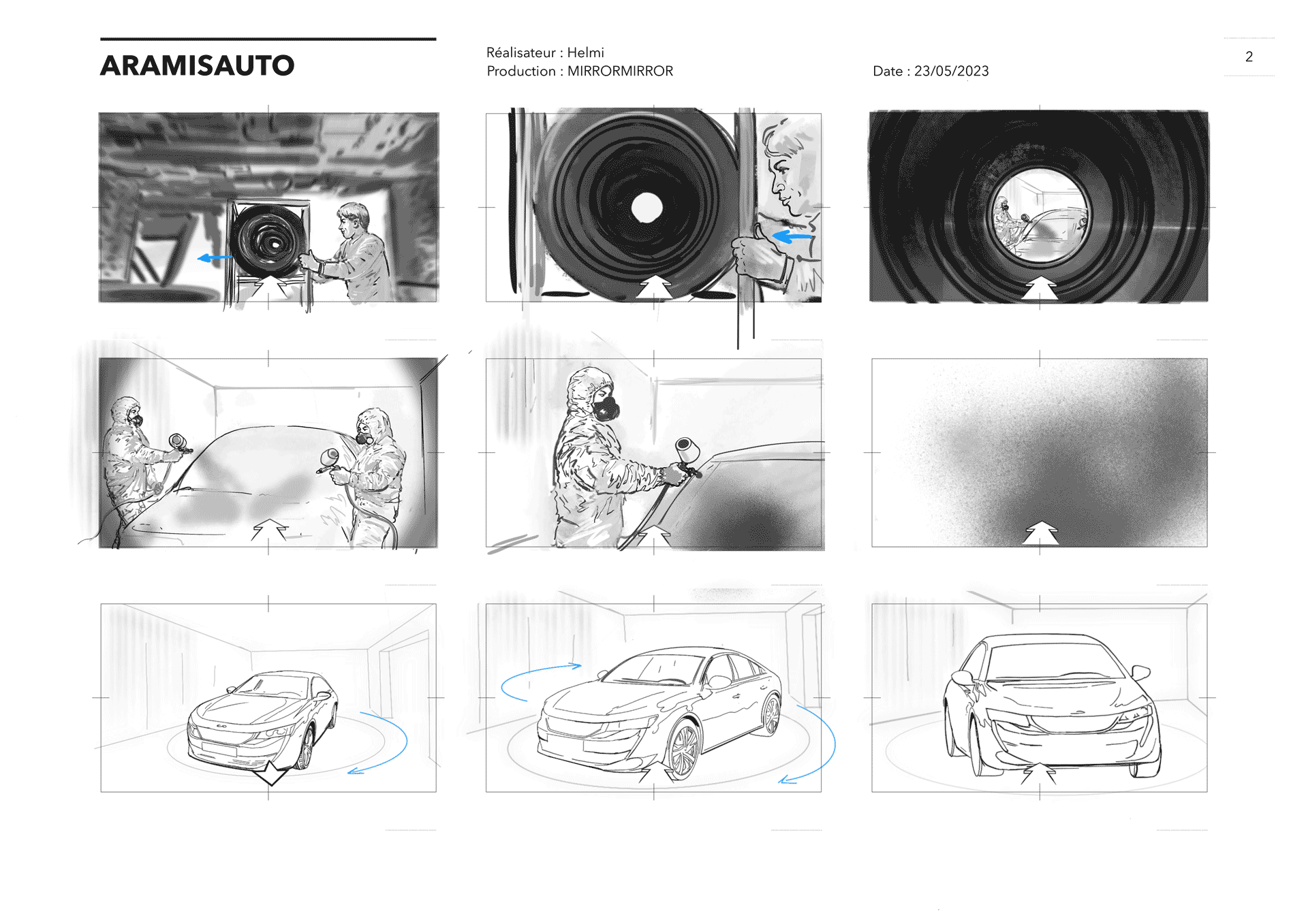 Storyboard for Aramisauto, page 02