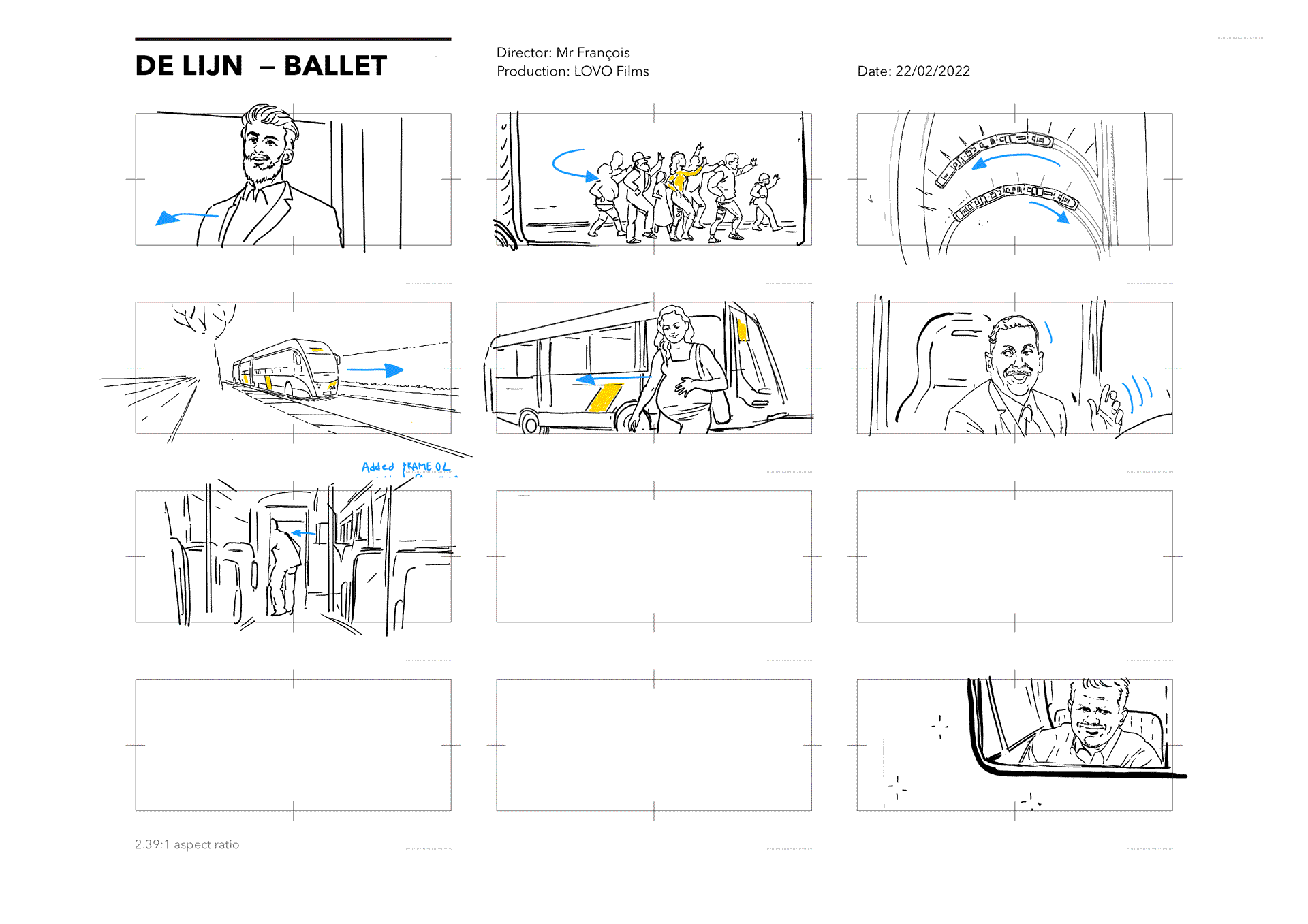 Storyboard De Lijn Beweging TVC, page 3