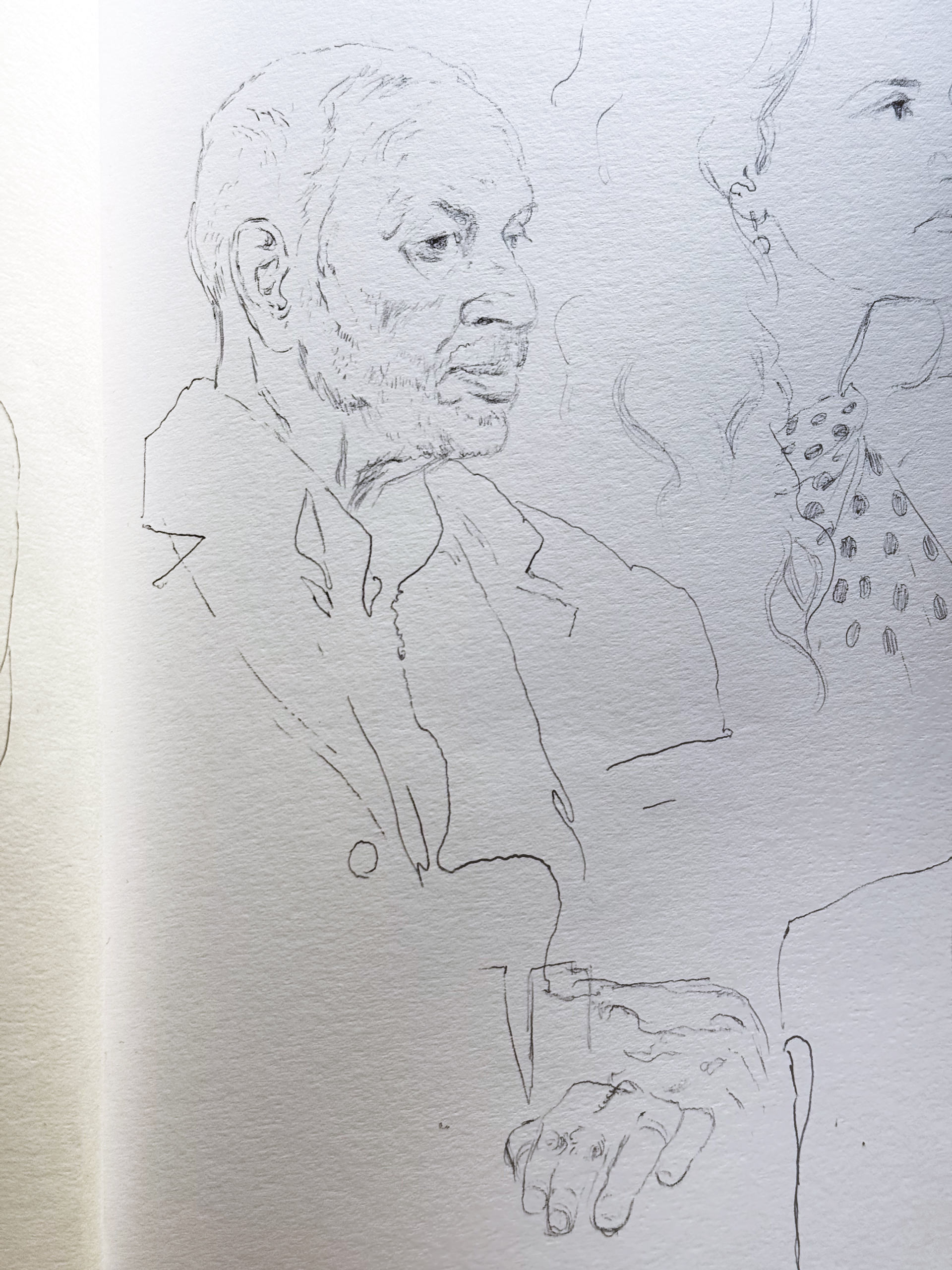 Frank Furedi, ballpoint sketch