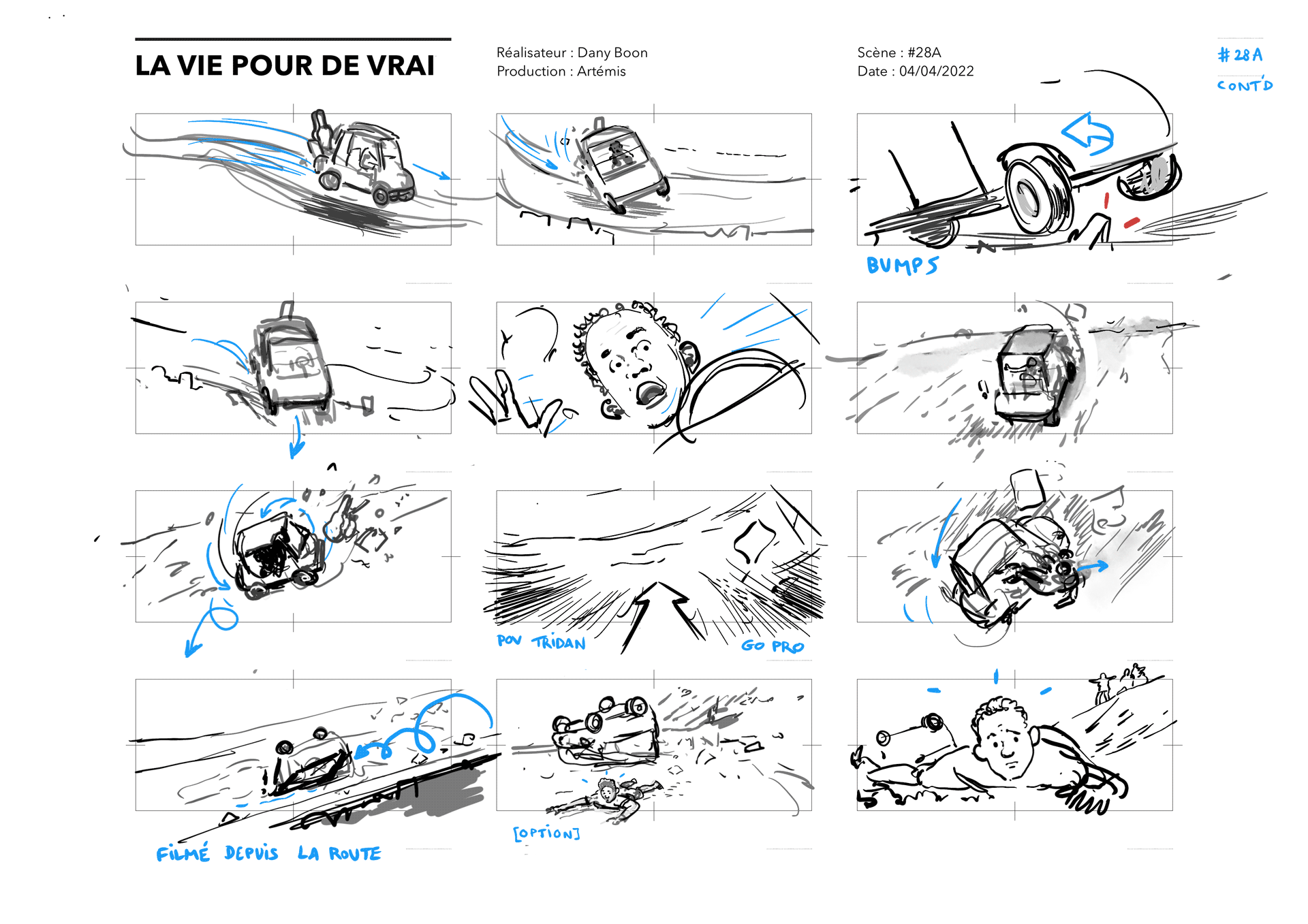 La Vie Pour De Vrai, storyboard scene 28, cont'd