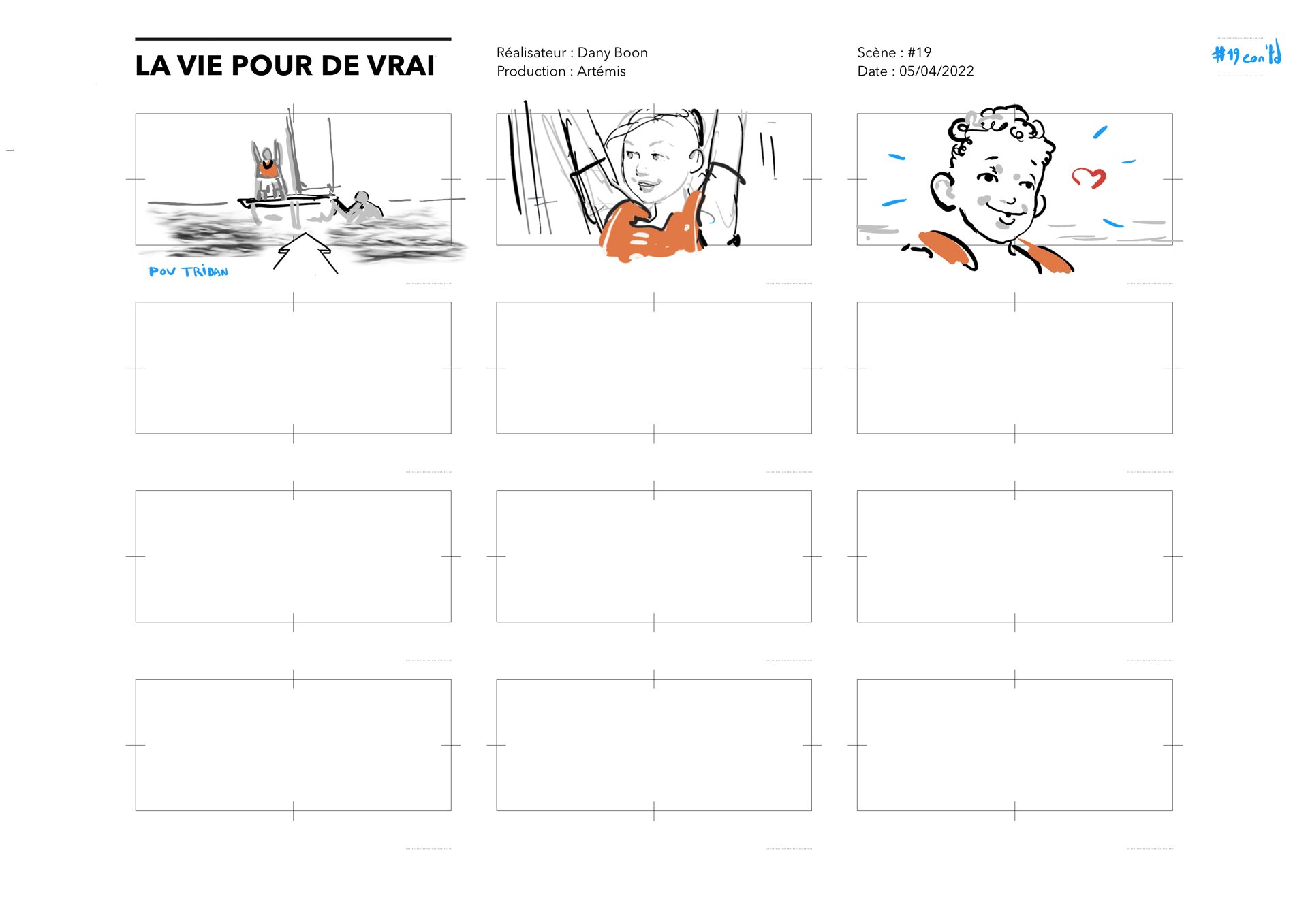 La Vie Pour De Vrai, storyboard, scène 19, page 03