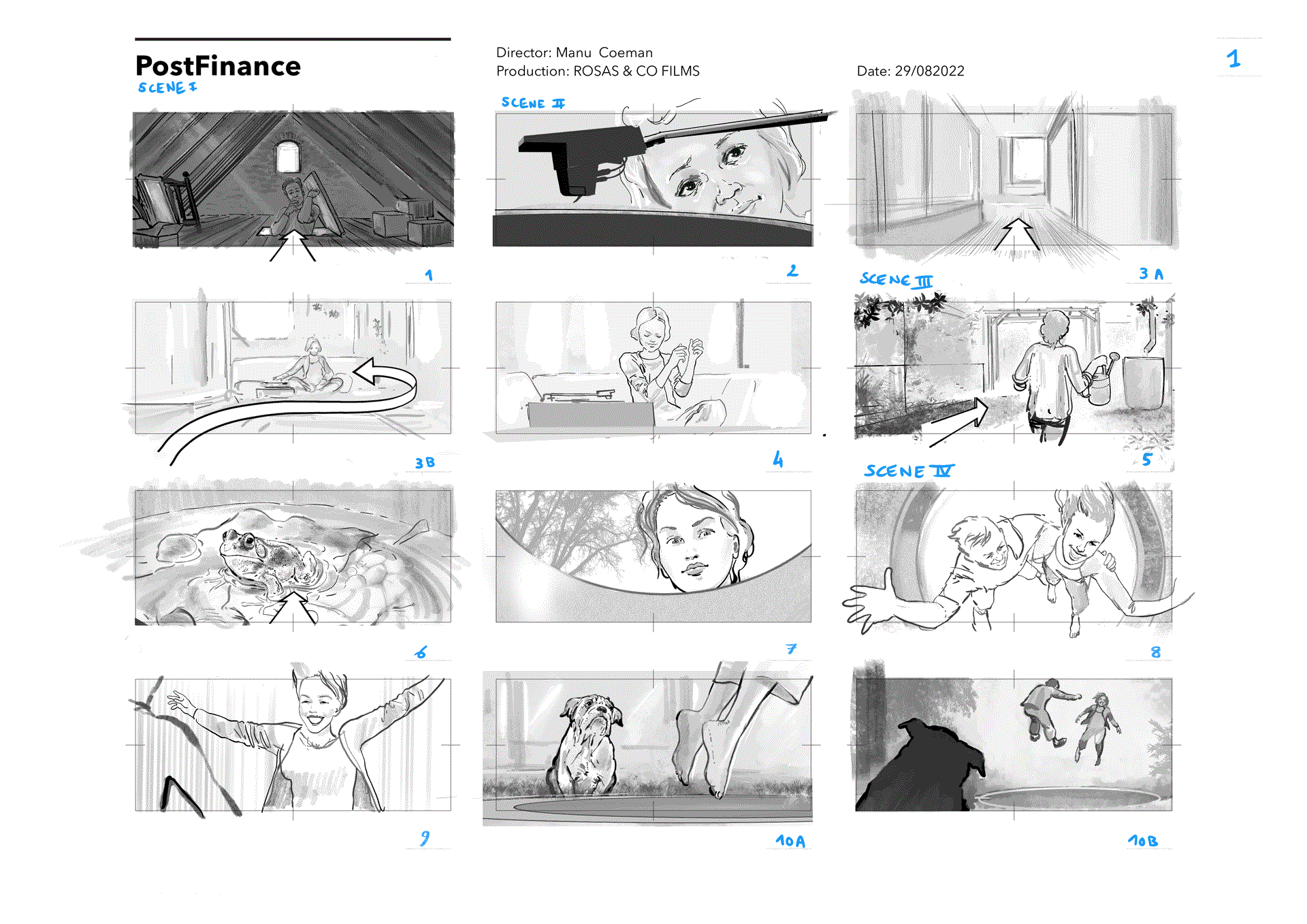 Storyboard for Vittel TVC frame 1