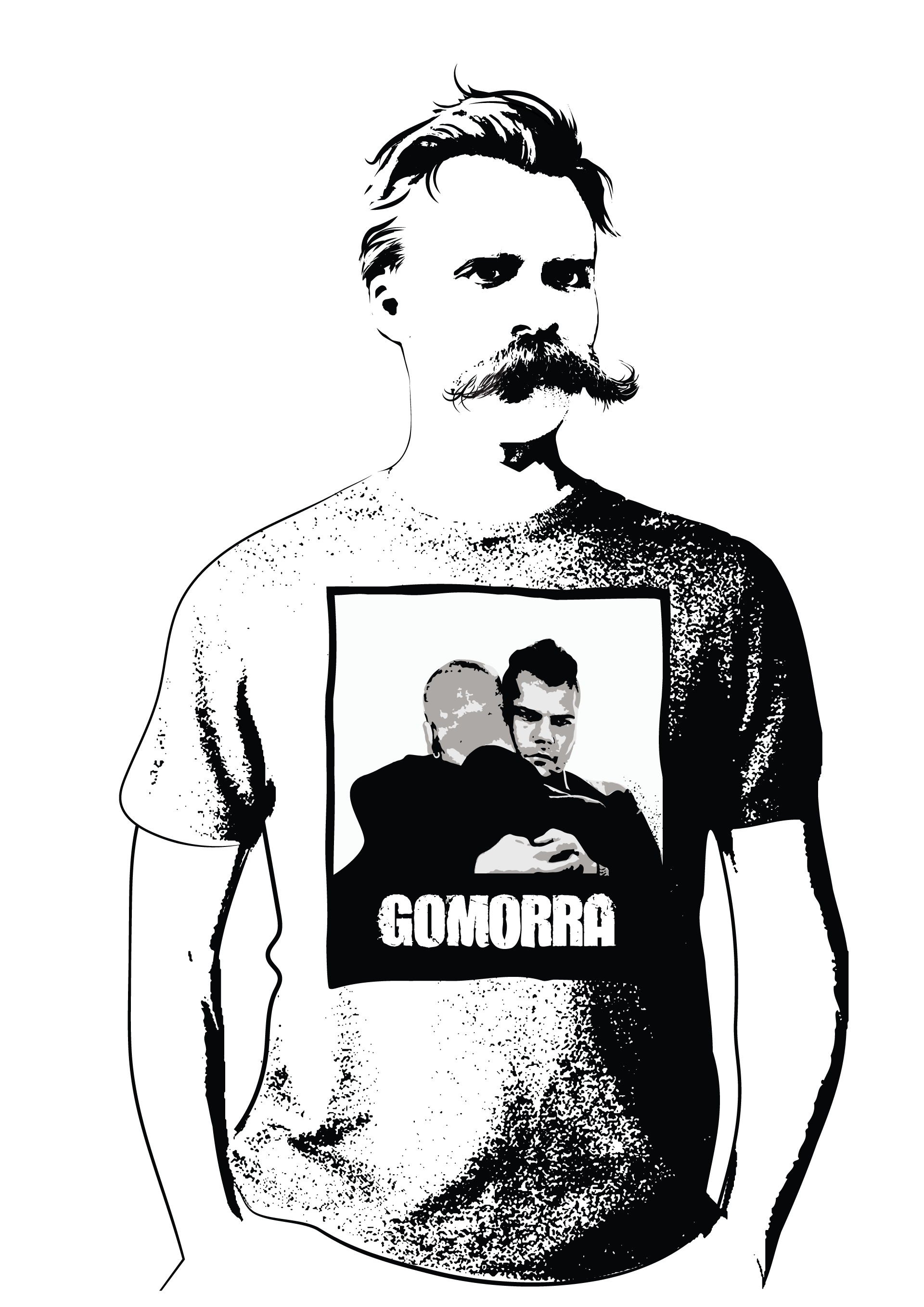 T-shirt design, Friedrich Nietzsche's Gomorra t-shirt