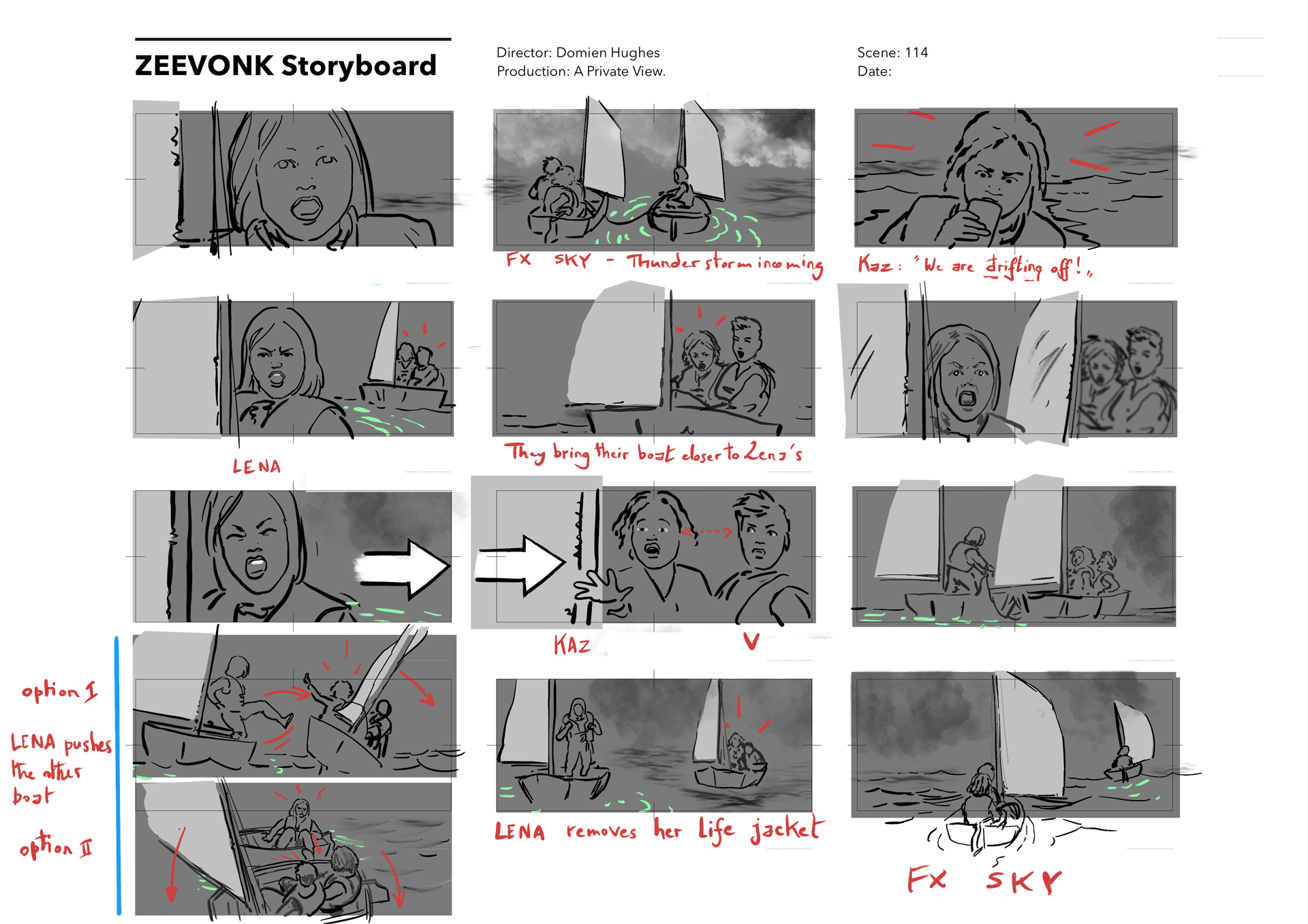 Zeevonk, storyboard for VFX & SFX sequences, page 03