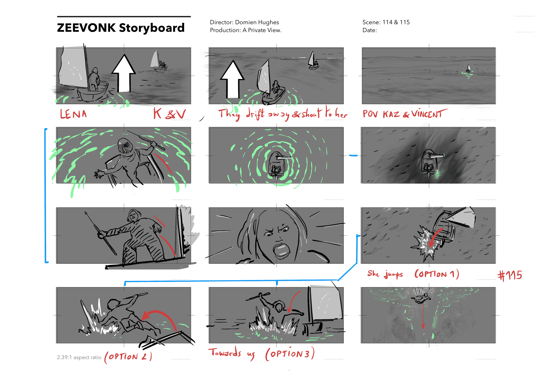 Zeevonk, storyboard for VFX & SFX sequences, page 04