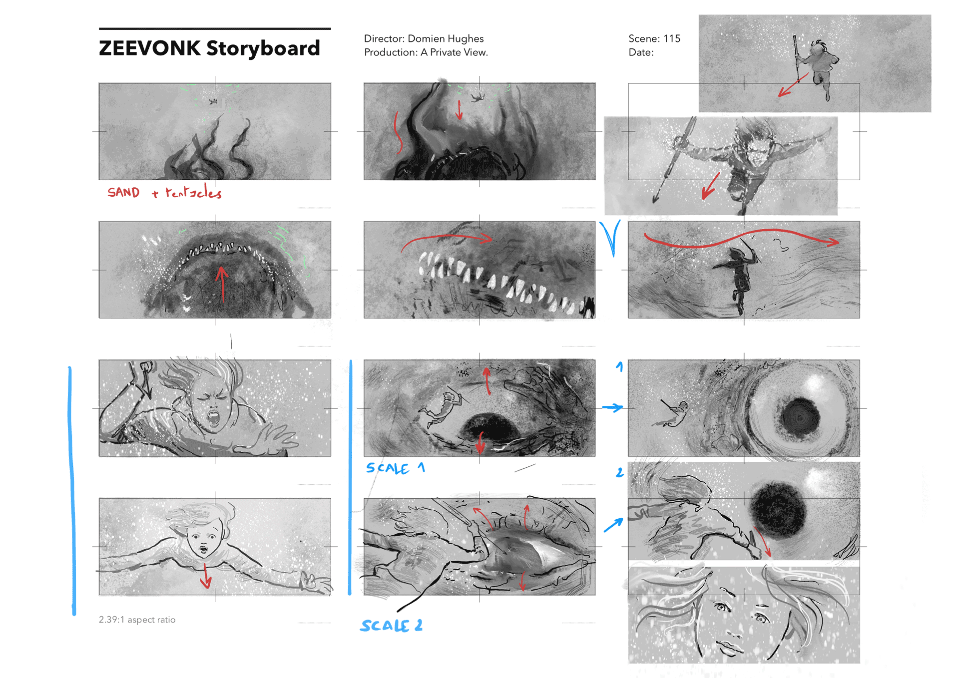 Zeevonk, storyboard for VFX & SFX sequences, page 05